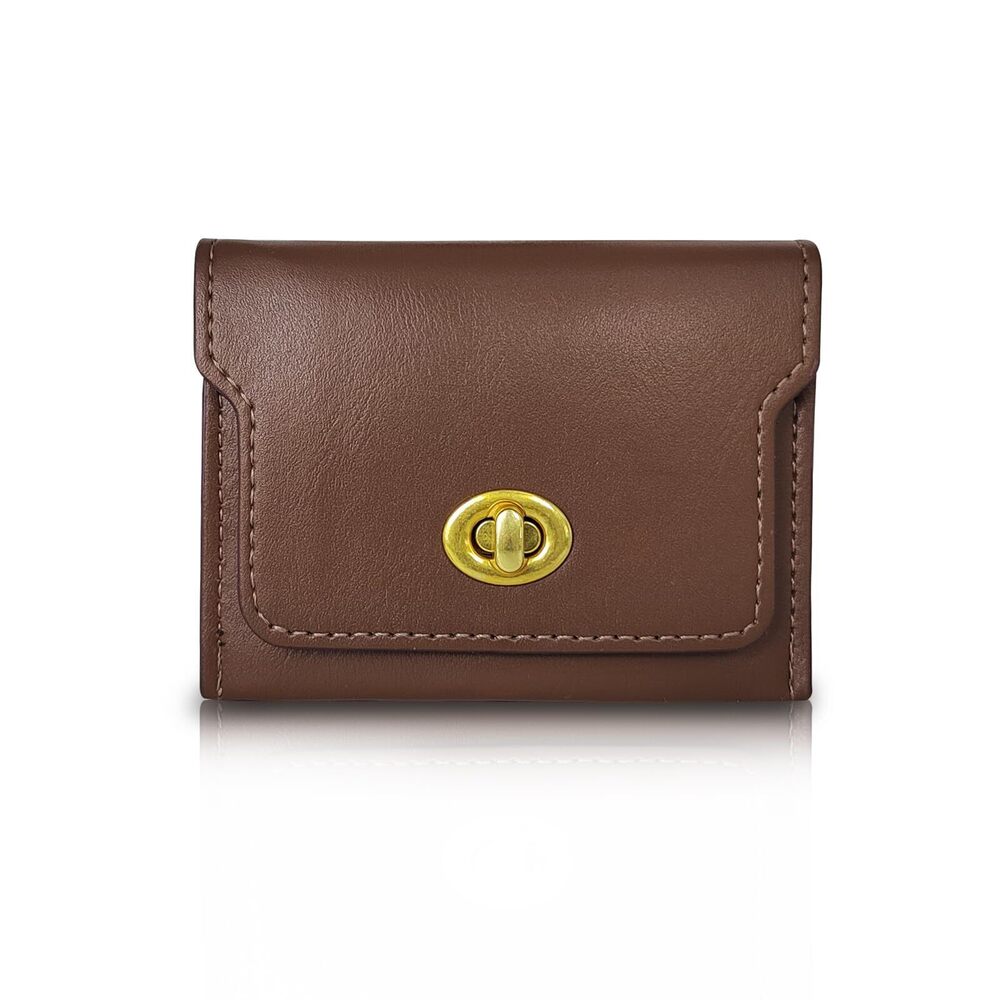 9559 Retro Latch Accordion Wallet , Quick Release Fashion PU Leather